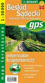 Beskid Sądecki gps mapa 1:50 000 - zgodne z gps