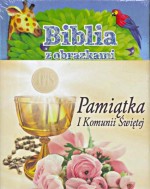 Biblia z obrazkami niebieska. Pamiątka I Komunii Św