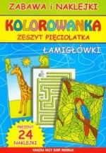 Kolorowanka zeszyt pięciolatka. Łamigłówki