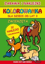 Kolorowanka. Zwierzęta. Zabawa i naklejki (od lat 3)