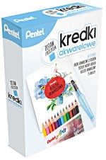 Kredki akwarelowe 12 kol. + bloczek Pentel