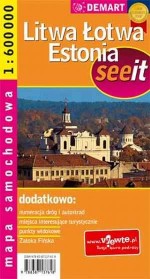 Litwa, Łotwa, Estonia - see  it. Mapa samochodowa 1:600 000