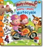 Mały chłopiec. Pokoloruj i układaj. Motocykle  Puzzle