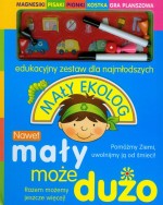 Mały ekolog. Edukacyjny zestaw dla najmłodszych (magnesiki, pisaki, pionki, kostka, gra planszowa)