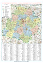 Mapa administracyjno-drogowa WOJ. ŁÓDZKIE 114x103 cm