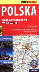 Mapa samochodowa. Polska 1:700 000 papierowa