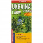 Mapa samochodowa.  Ukraina Zachodnia Lwow 1:500 000 Mapa laminowana