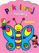 Motylek. Pokoloruj i nazwij