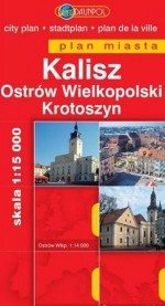 Plan miasta Kalisz, Ostrów Wielkopolski, Krotoszyn. Skala 1:15 000