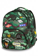 Plecak młodzieżowy Coolpack Bentley Camo Green Badges 23704CP A16110