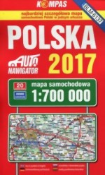 Polska 2017 Mapa samochodowa 1:700 000