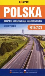 Polska 2019/2020 mapa samochodowa Polski 1:700 000