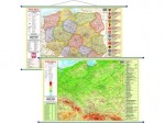 Polska mapa ścienna dwustronna fizyczno-administracyjna 1:1 800 000