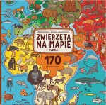 Puzzle 170 elementów. Zwierzęta na mapie