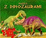 PUZZLE Z DINOZAURAMI /ZIELONA/ OP