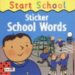 Start school. Sticker school words