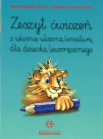 Zeszyt ćwiczeń z ukośnie ułożoną liniaturą dla dziecka leworęcznego