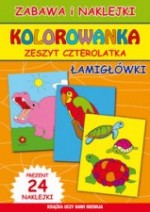 Kolorowanka. Zeszyt czterolatka. Łamigłówki + naklejki